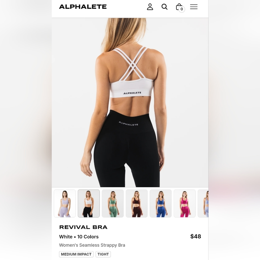 Alphalete Revival Sports Bra ( S )